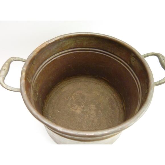 Vintage Copper Pot 7 x 6 Planter Box Storage - Picture 2 of 7